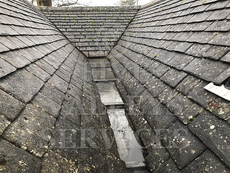 The Avening roof valley cleared